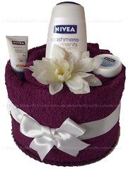 Purple Pamper Cake with Bath Sheet