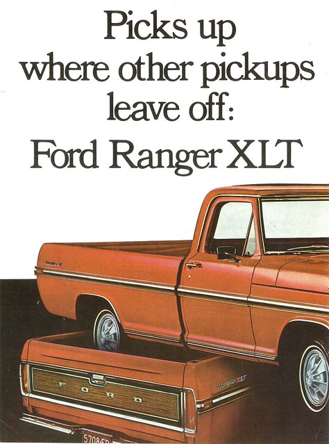 ford truck ranger pickup f100 advertisement 1970 brochure xlt