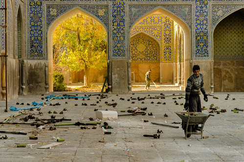 Cleaning Up After the Big Event (Imam Mosque, Esfahan)