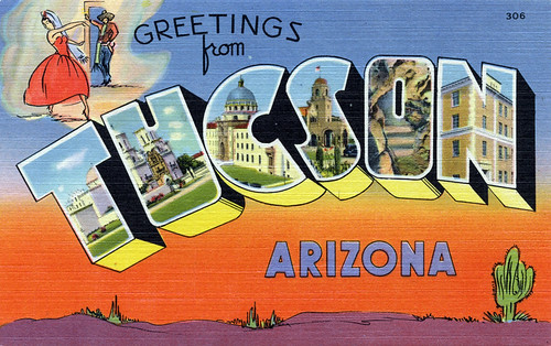 Greetings from Tucson, Arizona - Large Letter Postcard
