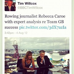 Yes that's me in BBC studio watching #rowing w...