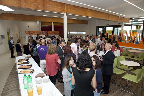 Staff, students and guests at the opening reception in Park Eat