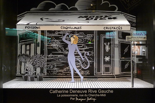Vitrines Catherine Deneuve par Marjane Satrapi au Bon Marché - Paris, septembre 2012