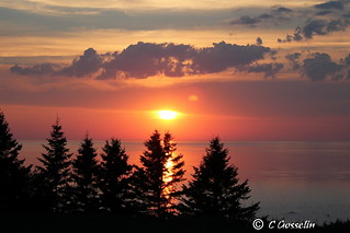 SUNSET OVER  ST. LAWRENCE RIVER  |   REFORD GARDENS   |   GASPESIE  |  QUEBEC   |  CANADA