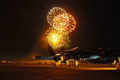 Fireworks above the NAS Oceana Air Show.