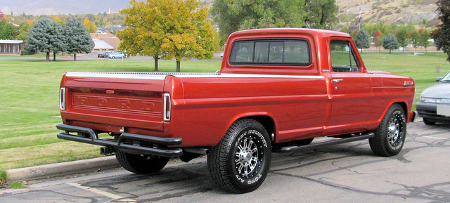 classic ford truck vintage cherry shiny pickup pickuptruck 1967 vehicle v8 madeinusa americanmade 2wd toyo fomoco customcab longbed f250 fseries eyellgeteven