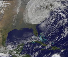 Satellite View of Post-Tropical Cyclone Sandy ...