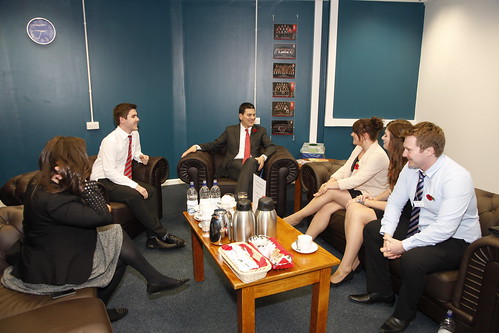 David Miliband meets the Reading University Students' Union Student Officers