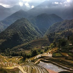 We didn't think we would make it, but after an episode catching the sleeper train, we're up in the #mountains of #Sapa, trekking to the bottom of the valley #namafia #vietnam