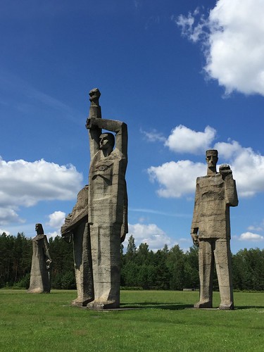 The memoiral sculptures in Salaspils concentration camp ©  peterolthof