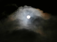 Aspen, Colorado Full Moon in the Clouds