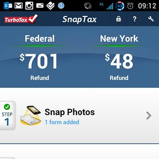 TurboTax SnapTax Android App Refund