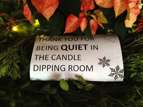 Thank you for being quiet in the candle dipping room ©  Jason Eppink