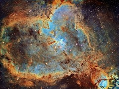 The Heart Nebula IC 1805 Hubble Palette APOD