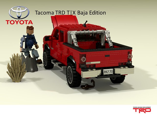 auto car model lego offroad render 4wd utility pickup racing ute toyota tacoma baja division edition awd compact cad povray trd moc ldd miniland t|x 2013 lego911