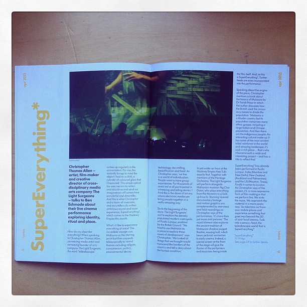 3rd Spread in the Barbican April brochure. Nice write up about the show by Ben Eshmade..