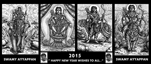 HAPPY NEW YEAR 2015  WISHES TO ALL- Artist Anikartick,Chennai,Tamil Nadu, India