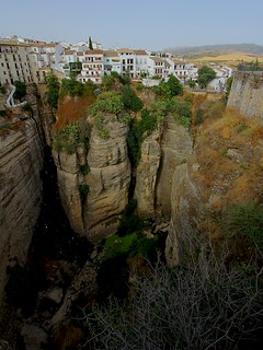 Ronda, Spain - looking down into the 'El Tajo' gorge