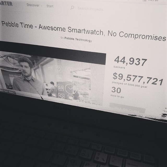 Die neue #pebble ist da!! Ich bin dabei! Sollen wir eine #sammelbestellung machen? https://www.kickstarter.com/projects/597507018/pebble-time-awesome-smartwatch-no-compromises  #takemymoneyandshutup #smartwatch   #9mio   #crowdfunding #kickstarter