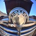 Pontiac logo on the grill of an abandoned car at an old mine site in the Mojave Desert.  Nice to find a classic old car not vandalized: not a single bullet hole!  #photography #fisheye #iphoneography