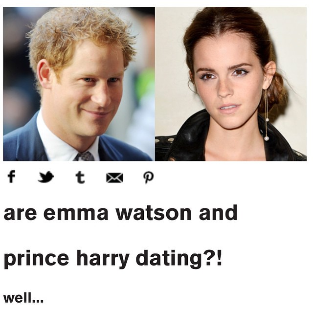 OMG! EMMA WATSON pode ser a nova namorada do Principe Harry! Boatos dizem qu Harry soube que Emma estava solteira e pediu a amigos em comum pra armar um encontro da galera. Nesse encontro ele mostrou o poder da varinha real pra Hermione que, claro, se apa