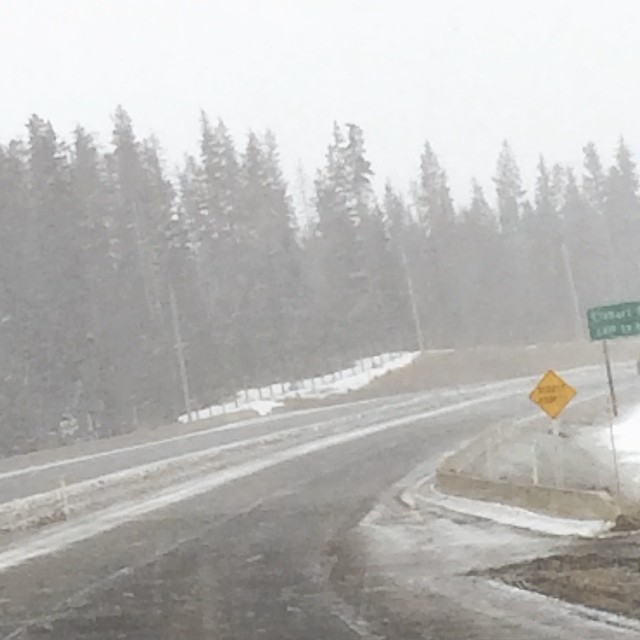 Its snowing. Toto, were not in #SurreyBC #roadtrip to #Penticton