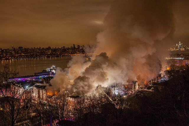 Avalon Complex Five Alarm Fire in Edgewater New Jersey