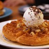 Tried a couple of #waffles at  #MontanaBrewBar, the new waffle + coffee hole at #PoMo. Surprisingly, it was their sweet renditions, rather than savoury, that spoke to me.  Heres the Cinnamon Apple Pie Waffles ($10). You get a choice between The Big Crunc