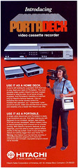 vintage advertising ad advertisement 1980s camcorder hitachi vhs vcr vintageadvertising vintagead portadeck