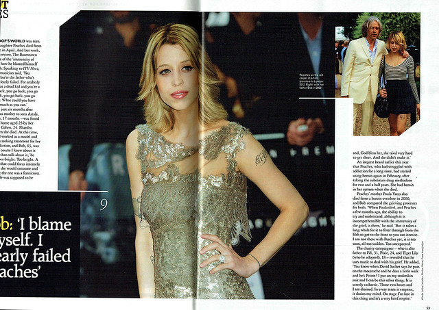 27th October 2014 - Grazia Magazine P52-53 - Peaches Geldof