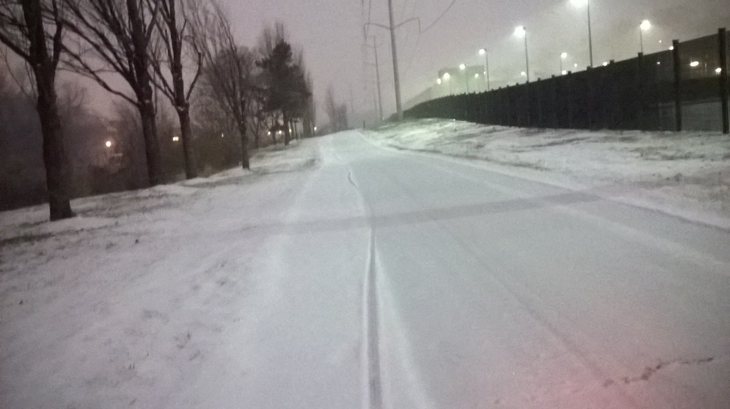 : Four Mile Run - Arlington snow plowing of bike trail