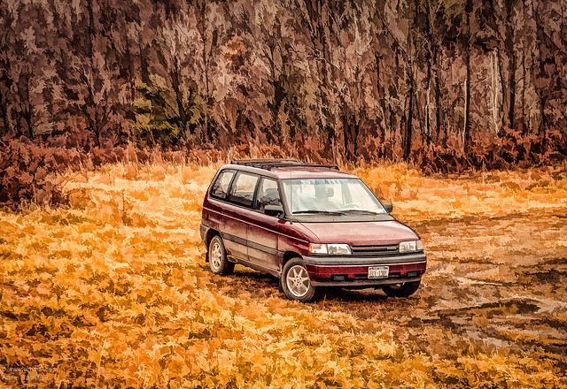 autumn usa painterly car pennsylvania mazda photoart topaz mpv simplify quehanna