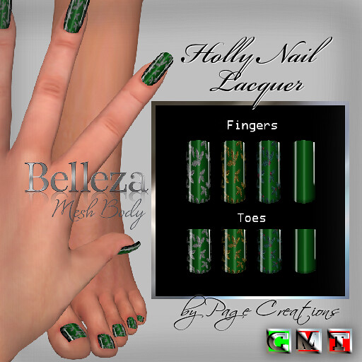 ღ ♡ Nail Lacquers For Belleza ♡ ♡ ღ - Holly Green by Page Creations™