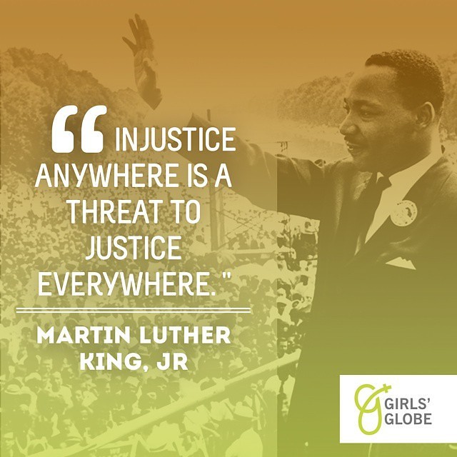 regram @girlsglobe Happy Martin Luther King, Jr Day! 50 years later, his inspiring words still ring true. Today, and everyday, we must honor his legacy by working towards a better, more just world.  #MLK #mlkday2015 #inspiration #quote #inspire #humanrigh