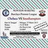 Lokasi Nobar: Nobar Chelsea Vs Southampton dan Manchester United Vs Tottenham di @cafedeploeit Jakarta :)