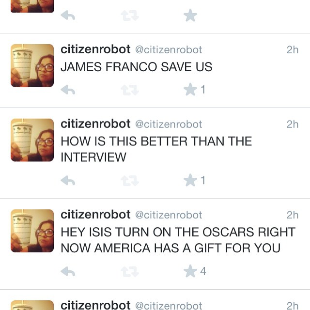 #Oscars2015 when I almost died during the LADY GAGA murdering Sound of Music massacre @jamesfrancotv