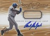 2001 SP / Game Bat Edition / Piece of the Game - Carlos Delagado #CD (First Baseman) - Autographed Baseball Card / Game Used Bat (Toronto Blue Jays)