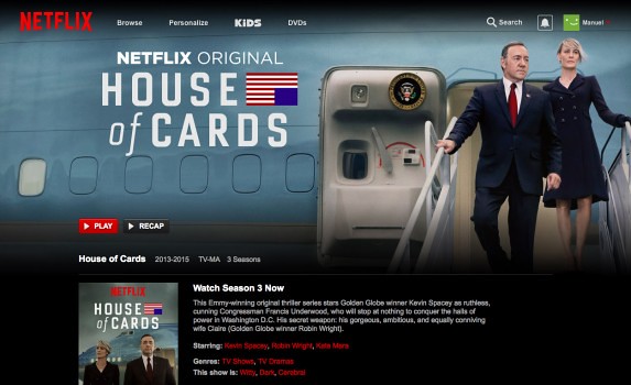 Tercera temporada de House of Cards ya está disponible en Netflix