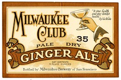 Ginger ale label, Milwaukee Club, Lehmann Printing and Lithographing Co.
