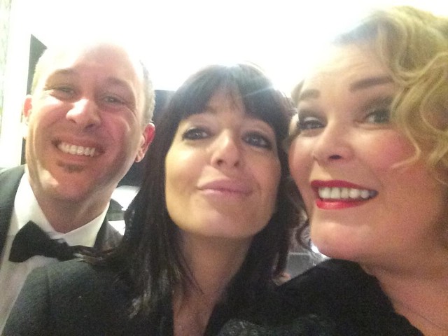 Our very own Sam and Maeve with Claudia Winkleman at the LPI awards