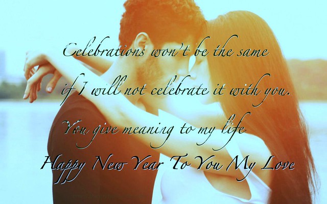 Happy New Year To My Love Couple Quotes HD Wallpaper - Stylish HD Wallpapers