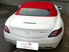 Mercedes SLS AMG mit original nachgefertigten roten Stoffverdeck von CK-Cabrio