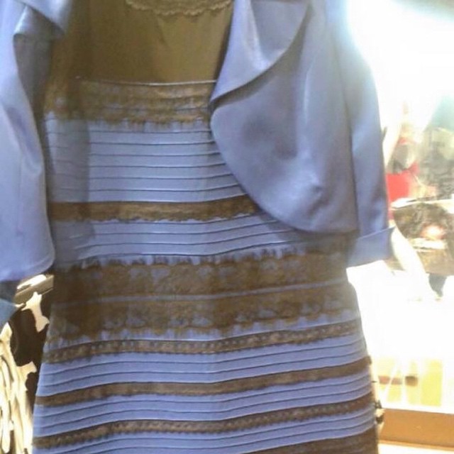 Okay so Jamie and I are having a huge debate right now. I think this dress is black and blue and she swears its white and gold. What colors do you see?