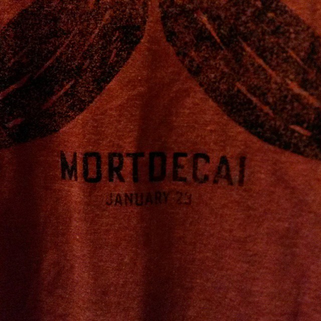 Saw a free sneak peek at MORTDECAI this evening. Cute & funny film, but Gwenith Paltrows protruding collar bones were distracting. So little body fat cant be healthy.