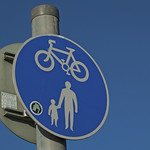 Caerleon cycle path sign