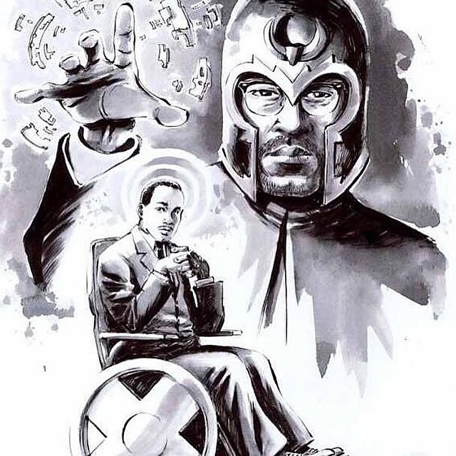 Think about it. Malcolm X = Magneto, Martin Luther King Jr. = Professor Xavier, Mutants = Black Folks. #MalcolmX50 #MLKJr #XMen #MarvelComics #CivilRights #BlackHistoryMonth photo #repost from @mikelameen