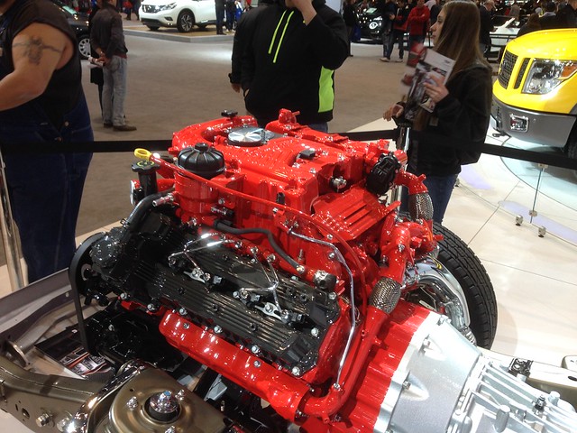 nissan diesel engine turbo l titan 50 v8 cummins chicagoautoshow 2015