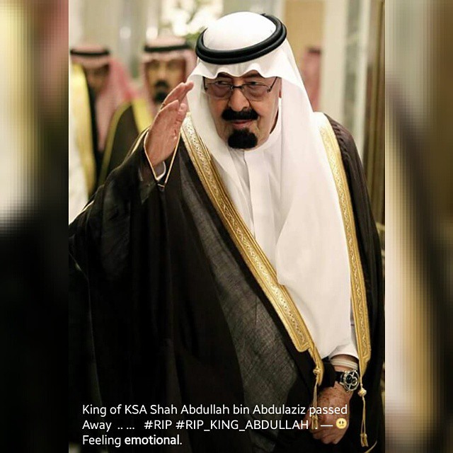 King of KSA Shah Abdullah bin Abdulaziz passed Away ...   #RIP #RIP_KING_ABDULLAH .