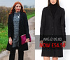 Sale: Masculine, Tailored Style Black Wool Overcoat (LA REDOUTE)
