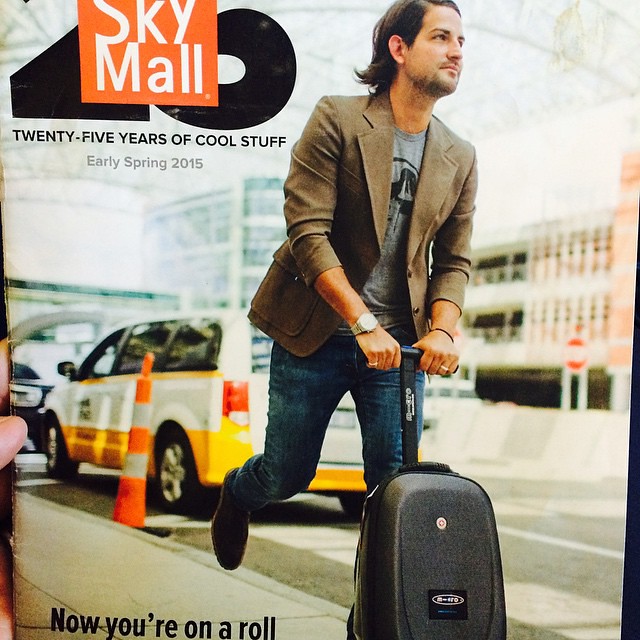 I need to know the minute someone spots one of these in the wild, @SkyMall.you so crazy! #razorscooter + #luggage = #impulsebuy #skymall #wtf